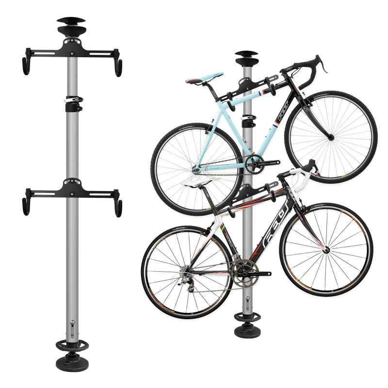 HEEOREV 自転車スタンド サイクルスタンド 高さ調節 ディスプレイスタンド バイクタワー 頑丈 転倒防止..