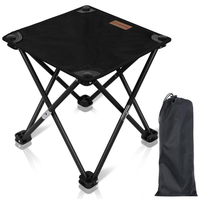 【一秒開閉】LAMPTOP アウトドアチェア 折りたたみ椅子 軽量 コンパクトイス キャンプ椅子 耐荷重150kg 座面32×32cm 高さ33cm 収納バッグ付き 携帯便利 お釣り バーベキュー キャンプ 焚き火 登山