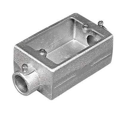 外山電気 ねじなしTC露出スイッチボックス ケーブル工事用 厚鋼用 HDZ 溶融亜鉛めっき 2方出 1個用 サ..