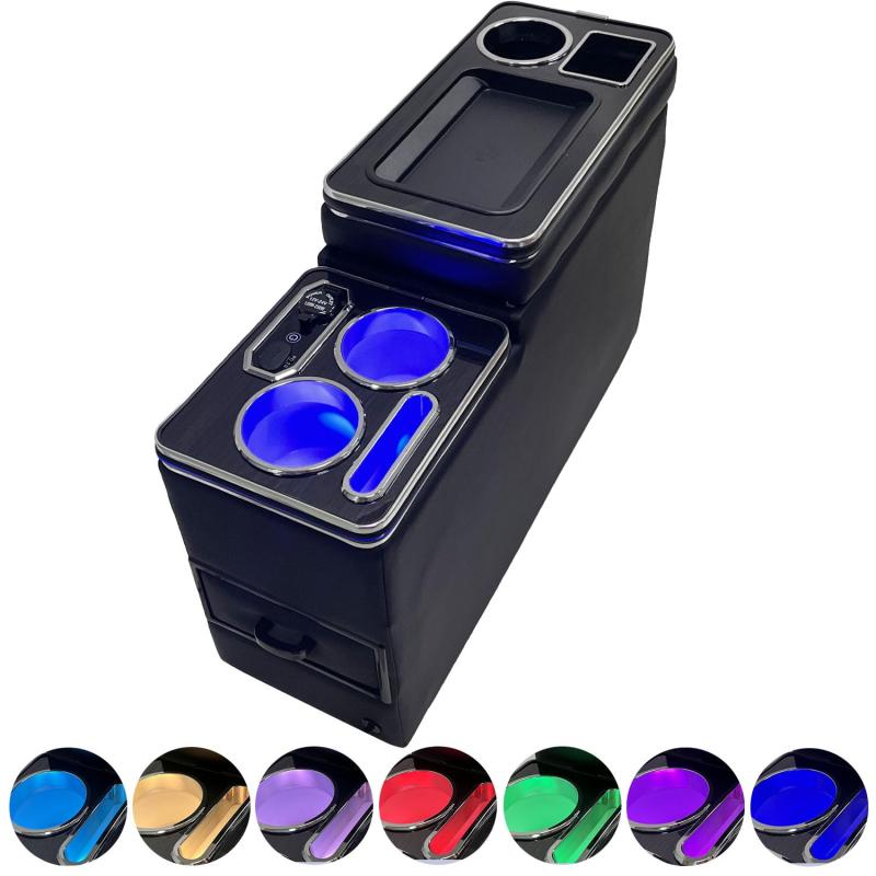 AuoKeer【ワイヤレス充電】 ヴォクシー適用 ノア エスティマ適用 エスクァイア適用 コンソールボックス 呼吸ランプ 七色変換 トヨタ アームレストコンソール 80系 70系 60系 NOAH適用 VOXY適用 LED