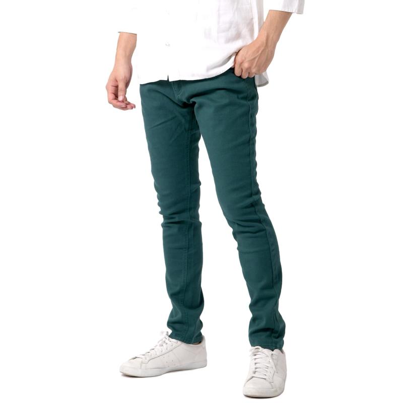 [RELATION] ［リレーション］チノパン メンズ ストレッチ スキニー スリム カラーパンツ ゴルフパンツ ズボン テーパード 綿パン