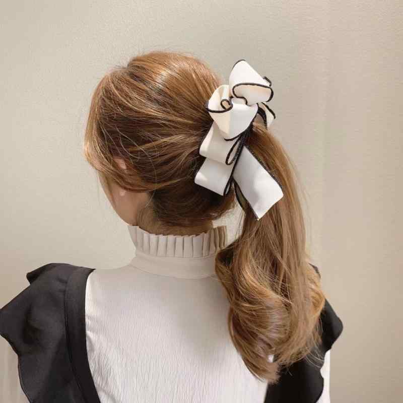 ヘアクリップ レディース バナナクリップ ヘアアクセサリー 髪留め リボン 蝶結び ポニーテール 髪飾り 春夏 スプリング かわいい フェミニン エレガント まとめ髪 ヘアアレンジ おしゃれ 上品 デイリー 普段使い オフィス カジュアル 小物