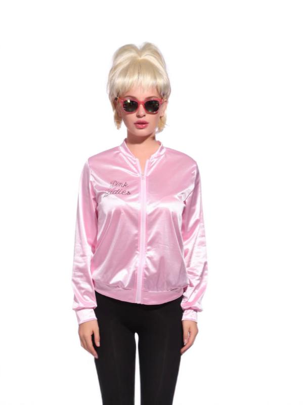 ジャケット ピンク ショート丈 野球風 スタイリッシュ コーディネートしやすい 軽量 カジュアル 普段使い ユニセックス