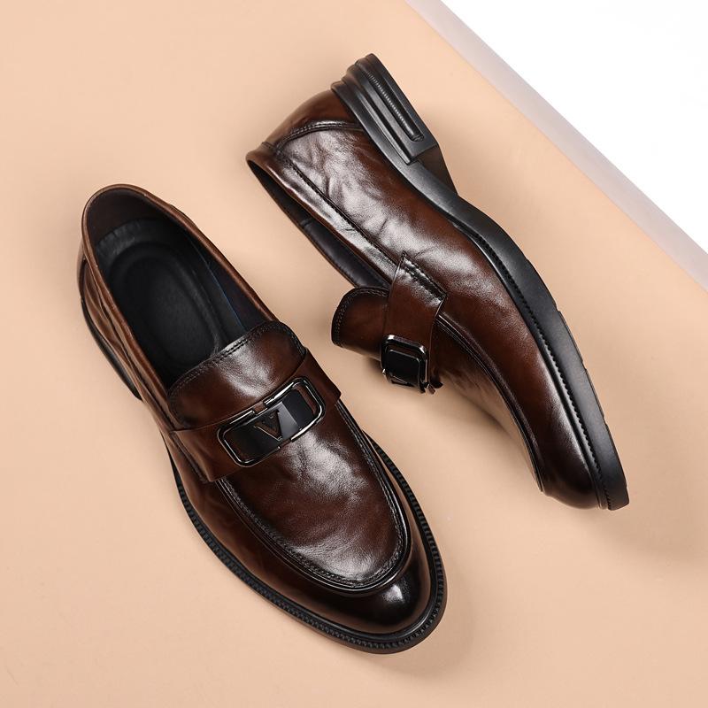 革靴 メンズ 夏用 牛革 英国風 ビジネスカジュアル 透かしサンダル ローファー 通気性 軽量 フォーマルシューズ 普段使い 脱ぎ履き簡単 足元快適 ブラック ブラウン ベージュ