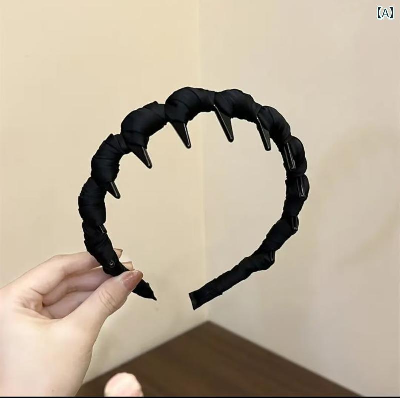 ヘアアクセサリー リバーシブル サテン素材 厚手 ウェーブデザイン 柔らか 洗練 高...