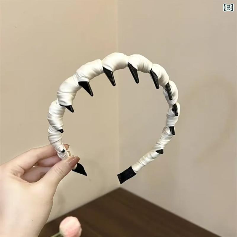 ヘアアクセサリー リバーシブル サテン素材 厚手 ウェーブデザイン 柔らか 洗練 高...