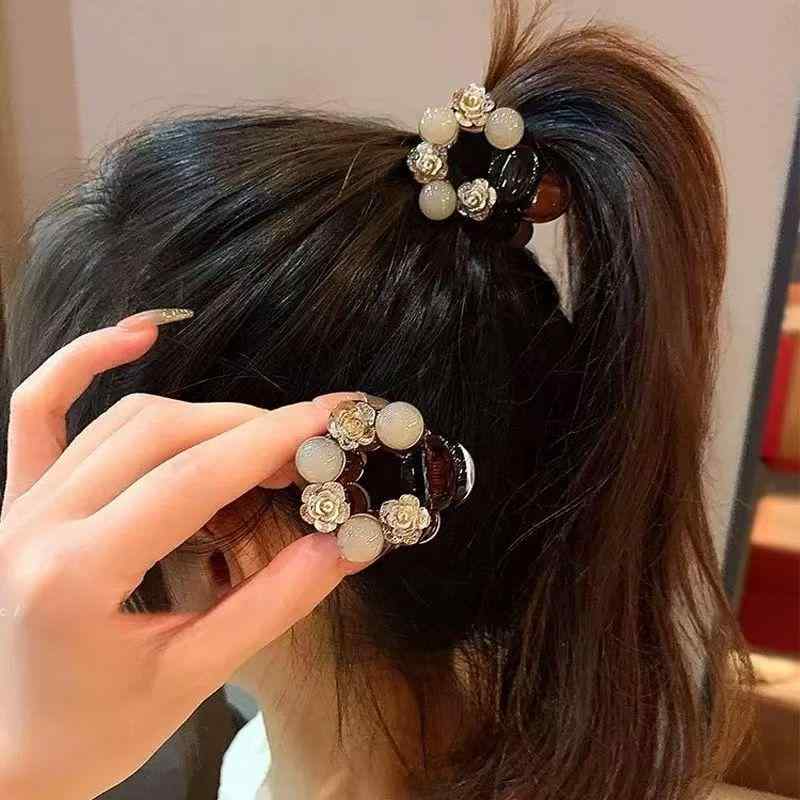 ヘアアクセサリー レディース ローズ 薔薇 花モチーフ バンスクリップ 髪留め 髪飾...