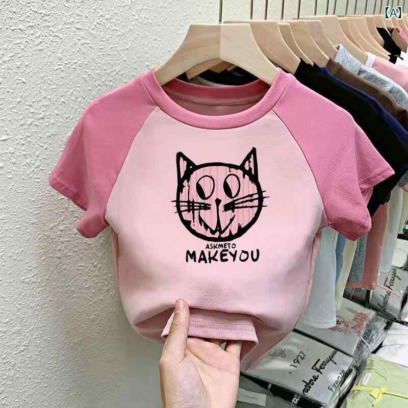 Tシャツ 女の子 キッズ 子供 ジュニア 半袖 トップス カットソー トップス 普段使...