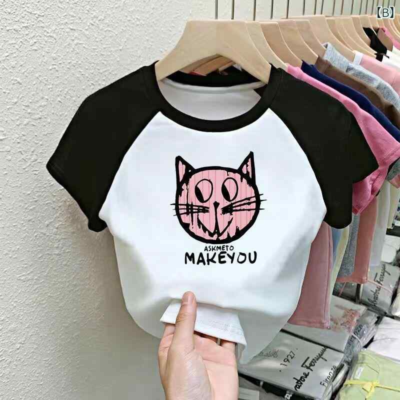 Tシャツ 女の子 キッズ 子供 ジュニア 半袖 トップス カットソー トップス 普段使...