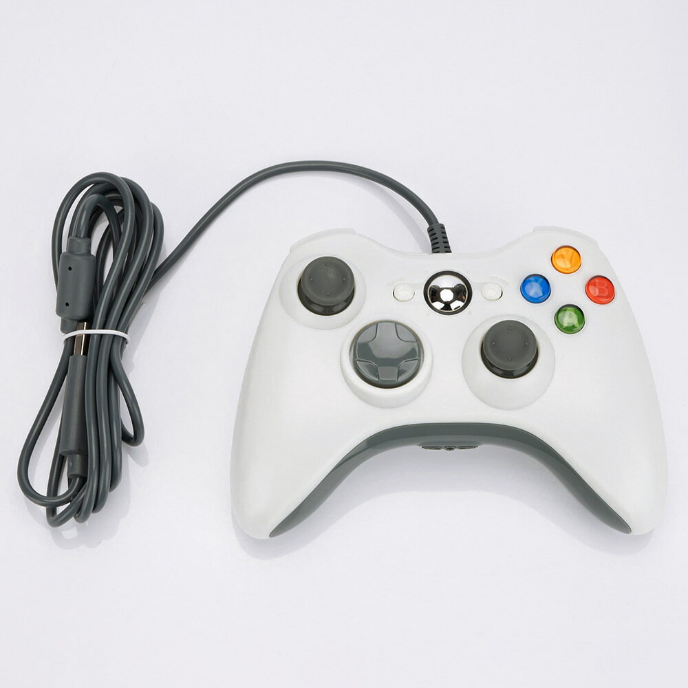 Xbox コントローラー ホワイト USB有線 互換品 ゲーミングPC steam 送料無料 ＜新品＞ [95221]