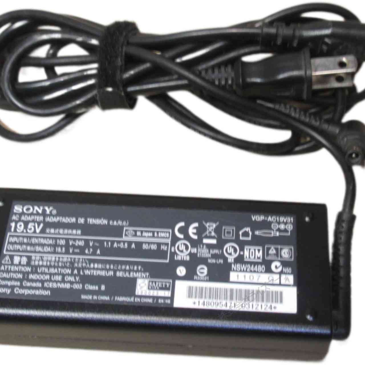 乐天商城 - 【中古】 ACアダプター SONY VGP-AC19V31 1.5V 4.7A 外径6.0mm 送料無料 保証付 [96021]