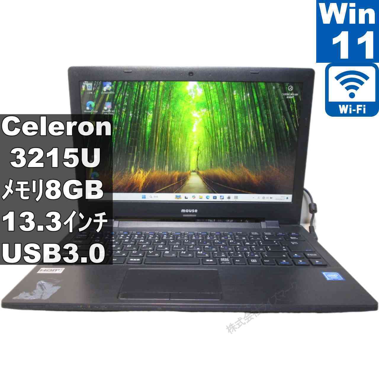 [Used] Mouse Computer LuvBook LB-J321S-SSD2-KK Celeron 3215U 1.7GHz Windows 11 Home Rechargeable Wi-Fi Long-term Warranty [96252]