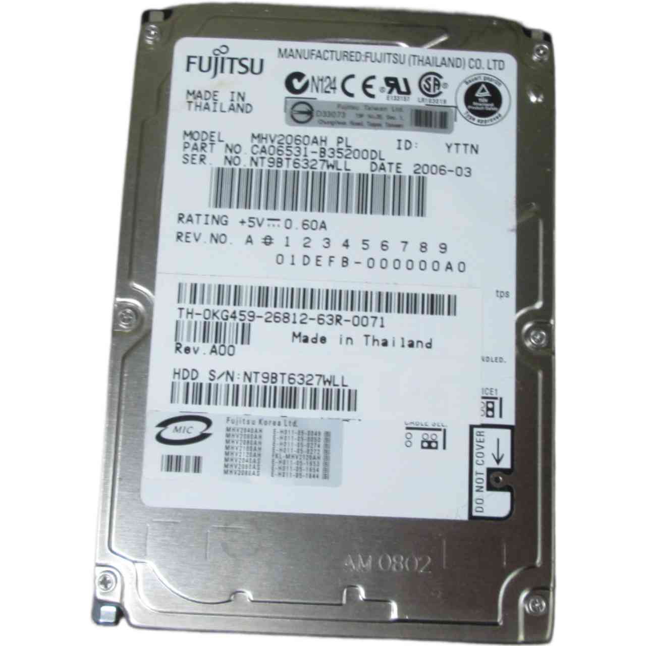Rakuten - 【中古】 2.5インチHDD IDE 60GB 富士通 MHV2060AH PL 保証付 [96313]