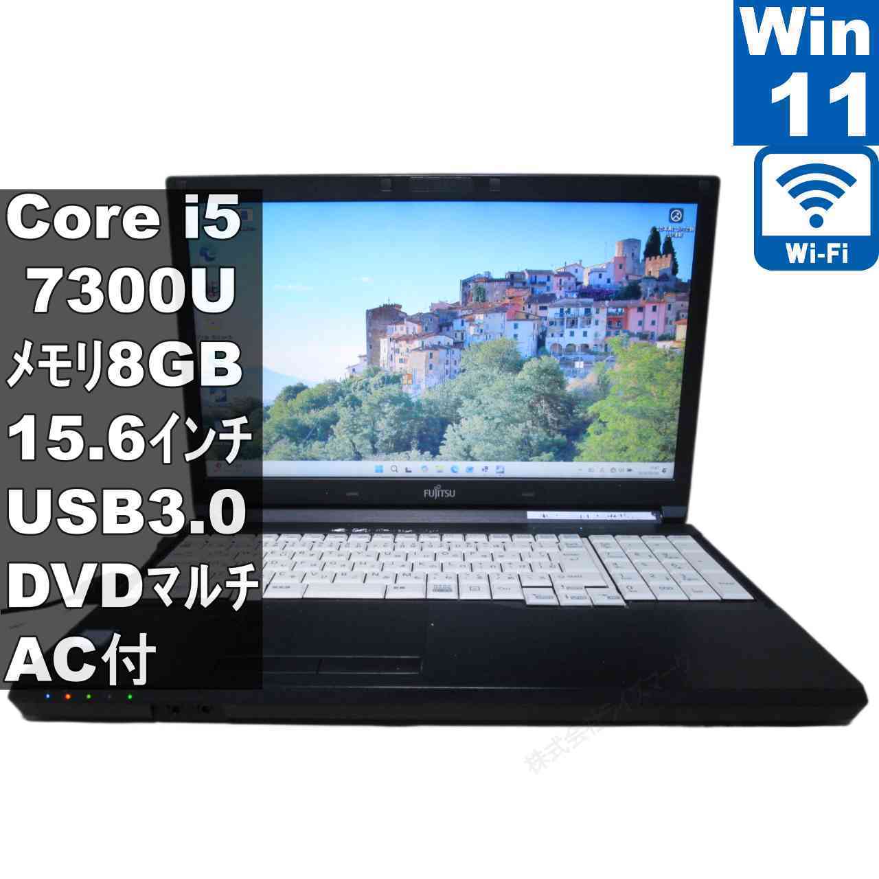 [Used] Fujitsu LIFEBOOK A577/RX Core i5 7300U Windows11 Pro Rechargeable Wi-Fi Long Warranty [96537]