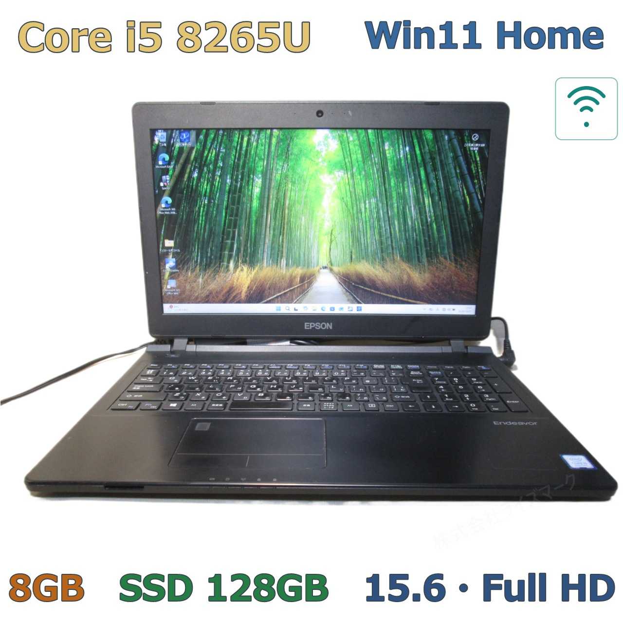 関連商品Endeavor JN4300Endeavor NJ4300Endeavor NY3200SEndeavor JN4300Endeavor NA710EEndeavor NA710EEndeavor NA710EEndeavor NJ4300Windows11 Home インストール済み！Windowsライセンス認証済みOSが起動するようにセットアップ済みです！SSD搭載！高速起動DVDマルチドライブ搭載無線LAN（Wi-Fi）あり。USB3.0内蔵で、高速データ転送！■スペック情報型番　EPSON Endeavor JN4300OS　Windows11 Home64ビットOSCPU　Core i5 8265U 1.6GHzメモリ　8GB記憶媒体（HDD等）　128GB(SSD)光学ドライブ　DVDマルチドライブ液晶画面サイズ　15.6インチ画面解像度1920×1080テンキーあり　有線LANあり無線LAN（Wi-Fi）内蔵　BluetoothなしWEBカメラあり映像端子VGA、HDMI、USBポート4ポート（内USB3.0以上 2ポート）その他機能■商品状態OSインストールWindows11 Homeインストール済みOSが起動するようにセットアップ済みです液晶表示不具合はありませんバッテリー状態新品時と比較して　85％　の性能。（Windows Battery reportで表示された参考値であり実際の容量・充電可否は保証対象外）その他不具合の有無なし不具合はありませんので安心してご使用いただけます■外観液晶画面の破損なしキーボードの破損なしヒンジの破損なしその他外観傷や汚れあり。底面のネジ5個欠品（写真はお送りする現物を撮影しています）■付属品ACアダプター別売り（純正品ではありませんが当商品に使用できるACアダプターを下のリンクからご購入いただけます）対応ACアダプター※リンク先の商品が表示されない、または在庫0となっている場合は在庫切れのためACアダプターは購入できません。OSプロダクトキーデジタルライセンスその他付属品なし■保証内容保証期間商品発送日から30日間保証いたします！※保証期間内に返品のご連絡、および商品の返送をお願いいたします保証の範囲●下記画像のチェック20項目に関して商品説明に記載されていない不具合や破損、商品説明の誤りがあった場合は返品対応をさせていただきます。※バッテリー状態、カードスロット、テレビ機能、特殊キー操作等のチェック20項目以外は保証対象外です。※CMOS電池は消耗品のため保証対象外です（消耗に起因するBIOSリセットやメッセージ表示も保証対象外です）※お客様都合の返品や、お客様の使用によって不具合等が生じた場合は保証対象外となります。●当店にお支払いいただいた全額を保証します、返送時送料も当店で負担いたします。■配送について送料全国送料無料離島も含め全国無料で配送いたします。配送業者物流倉庫から出荷※詳細は会社概要をご覧ください■当商品の特典等インストール済みソフトMicrosoft DefenderWindows標準のウイルス・ファイアウォール対策ソフトがインストールされているのでセキュリティが強化されています。Windowsバックアップシステムイメージを作成することでWindowsの設定や保存したファイルを丸ごとバックアップし、いざというとき復元することができます。Windowsの初期化Windows回復機能でWindows11をリセットしインストール直後の状態に戻せます。メールアプリWindows標準のメールアプリをインストール済み。お使いのGmail、Outlookメール、Hotmail、Yahooメールなどの送受信ができます。CrystalDiskInfo記憶媒体（HDDなど）の動作状況を詳しくチェックできます。speccyCPU、マザーボードなどの詳しいハードウェア情報が確認できます。Microsoft 365 Office WebMicrosoft公式の無料で使えるOfficeです。ブラウザ上でEXCEL、WORDが使用できます。すぐ使えるようにショートカット設置。インストール準備済みソフト（デスクトップにあるファイルから無料でインストールできます）「Libre Office」Microsoft Officeと高い互換性があるLibre Office。今後のアップグレードも無料で行えます。「iTunes」音楽やビデオを再生、iPhoneとの連携、音楽のダウンロード購入など。「Google Chrome」GoogleのWEBブラウザ。シンプルで使いやすい、Androidスマホとの連携、豊富な拡張機能。「Zoom」WEB会議、ビデオ通話で圧倒的なシェアがありビジネスでもプライベートでも活用できます。「KeePass」高機能なパスワード管理ソフト、インターネット上のサイトへ自動入力もできます。「はがき作家16Free」住所の管理、住所録からはがき、年賀状の印刷。「Acrobat Reader」PDFファイルの閲覧や印刷など。「BlueStacks」パソコン上でAndroidを起動しスマホ用アプリが使用できます。「Leawo Blu-ray Player」ブルーレイ/DVDの映画や映像をパソコンで再生するためのソフト。「VLC」多くの動画形式に対応したマルチメディアプレイヤー。「Wondershare Filmora」パソコン画面の録画、高機能な画面キャプチャー。「Shotcut」日本語に対応した動画編集ソフト。動画・画像の結合・分割・編集。「Cakewalk」DAW音楽作成ソフト。有料ソフト並みに高機能。（これらのソフトがインストールおよび正常に動作するかは保証対象外です）
