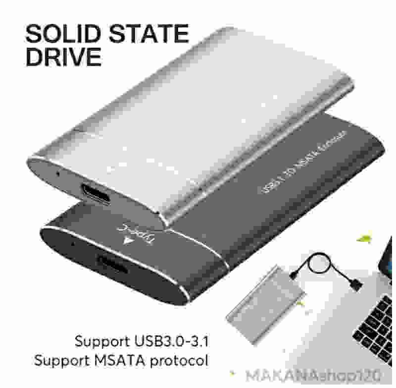 SSD 1TB 外付 ポータブルSSD 外付けハードディス USB-A/USB-C両対応 500GB 超薄型ポータブル ハードディスク 2TB USB3.1 Type-C 対応 スマホ互換可 耐衝撃 誕生日 ハロウィン クリスマス プレゼント - Image 2