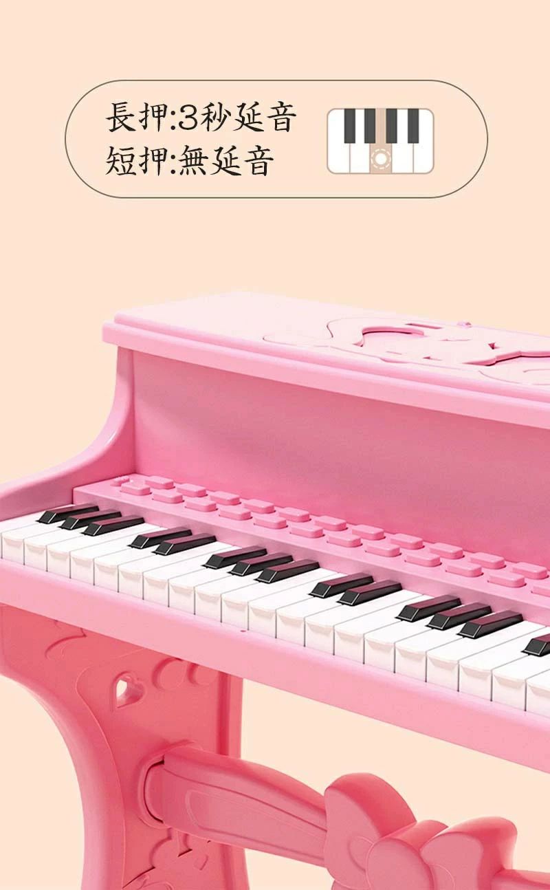 riseショップのピアノ おもちゃ グランドピアノ ミニピアノ ピアノ トイピアノ キッズ 椅子 チェア いす 付き マイク 録音 再生 機能付き 楽器 鍵盤 音楽 楽器玩具 知育玩具 おもちゃ 子供 子ども 遊び 男の子 女の子｜アングル2