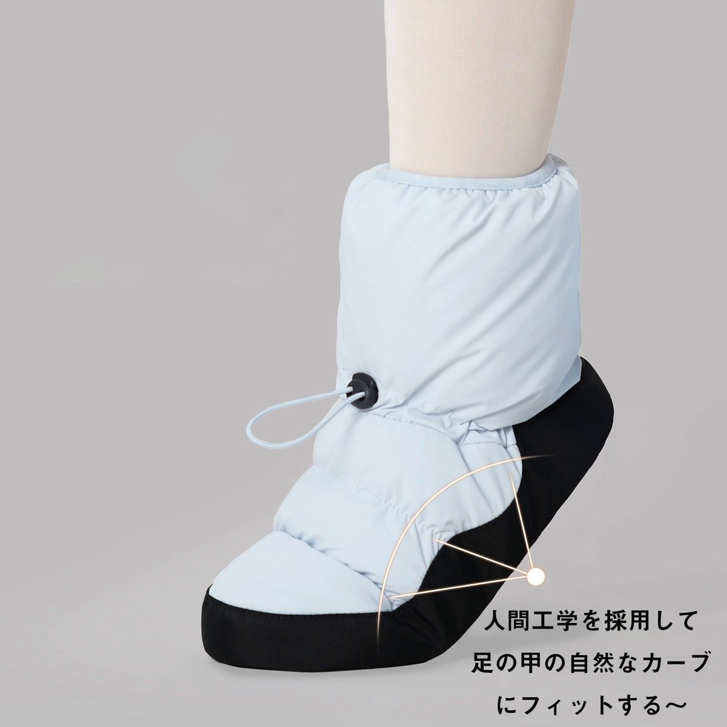 riseショップの送料無料 バレエ シューズカバー ウォームブーツ バレエシューズ ウォーム 女の子 シューズ バレエ用品 あったか ショート ウォームアップブーツ 防寒 バレリーナ バレエトウシューズ レ｜アングル2