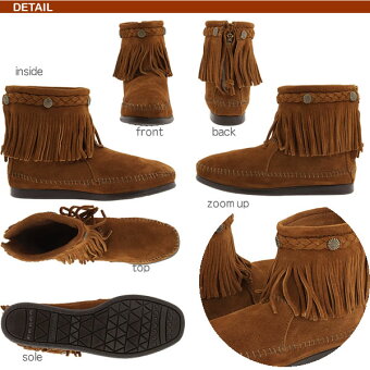 2013秋冬モデルMINNETONKAミネトンカHITOPBACKZIPPERBOOTアンクル丈ブーツmi15