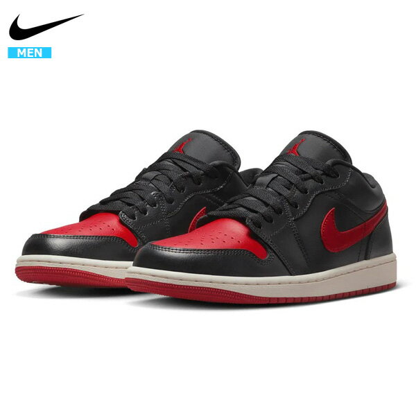 楽天Yellowナイキ エア ジョーダン 1 ロー ブレッド セイル メンズ スニーカー シューズ 靴 AIR JORDAN 1 Low Bred Sail Black/Gym Red-Sail DC0774-061^【nike345】^