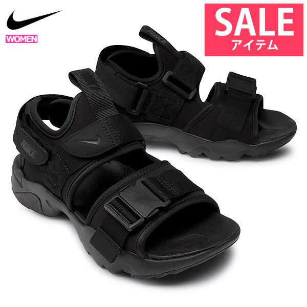 ナイキ ウィメンズ キャニオン サンダル レディース NIKE W CANYON SANDAL CV5515-002 シューズ 靴 オール ブラック 黒 ^【nike309】^