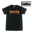 【3/4 19:00〜全品5％OFFクーポン配布中】【スーパーSALE★超目玉】スラッシャー メンズ 半袖 Tシャツ ロゴ THRASHER Flame Halftone T-shirt【USAモデル】thrasher104(単品購入に限りメール便発送)