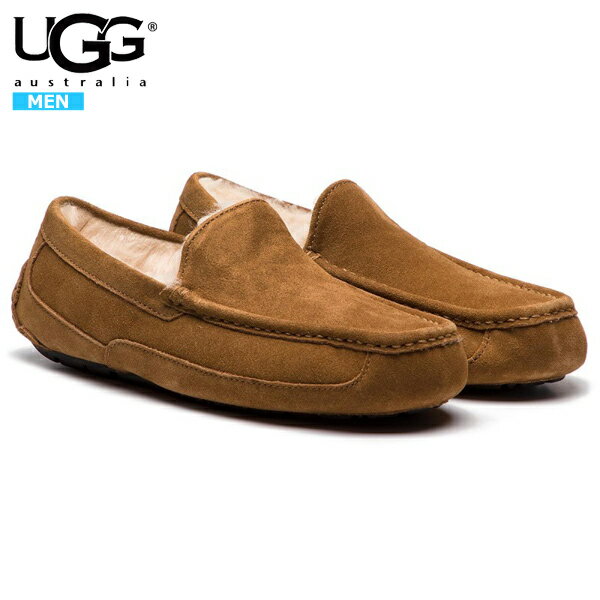 UGG アグ モカシン アスコット メンズ ファー ローファー スリッポン 靴 ムートン 冬 防寒 暖かい ムートン スエード ボア ギフト プレゼント ^ASCOT 1101110【ug002-4】^のサムネイル