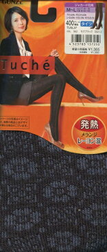 特価品【グンゼ】Tuche 発熱タイツ:レーヨン混・ジャガード花柄・メランジ・400デニール相当