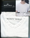 特価品【グンゼ】BODYWILD VネックTシャツ:ワッフル