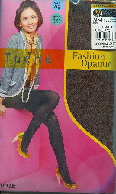 特価【Tuche】FashionOpeque　40デニール相当マイクロメッシュオペーク柄