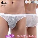 メンズ ビキニ ブリーフ ショーツ セクシー ビキニブリーフ メンズビキニ ビキニパンツ メッシュ スケスケ レース シースルー センター シームレス 男性下着...