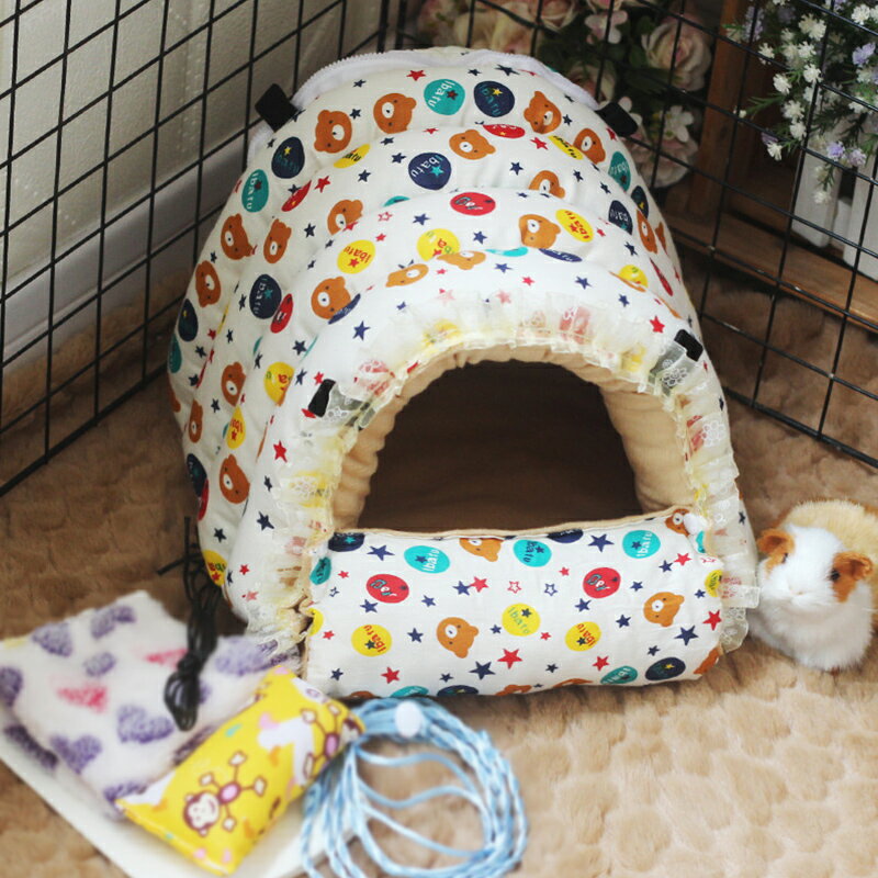 ハムスター 冬 ハウス ハムスターハウス 小動物用ハウス ペットハウス ペット用品 水洗可能 取り外し可能 保温 秋冬 防寒 暖かい かわいい おしゃれ 送料無料