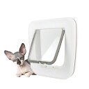 ペットドア 後付け 鍵付き DIY 猫 犬 取り付け サッシ 自作 キャット 小型犬 ネコ ペット出入口 透明 磁石 プラスチック 開閉ロック機能付 ネコドア ...