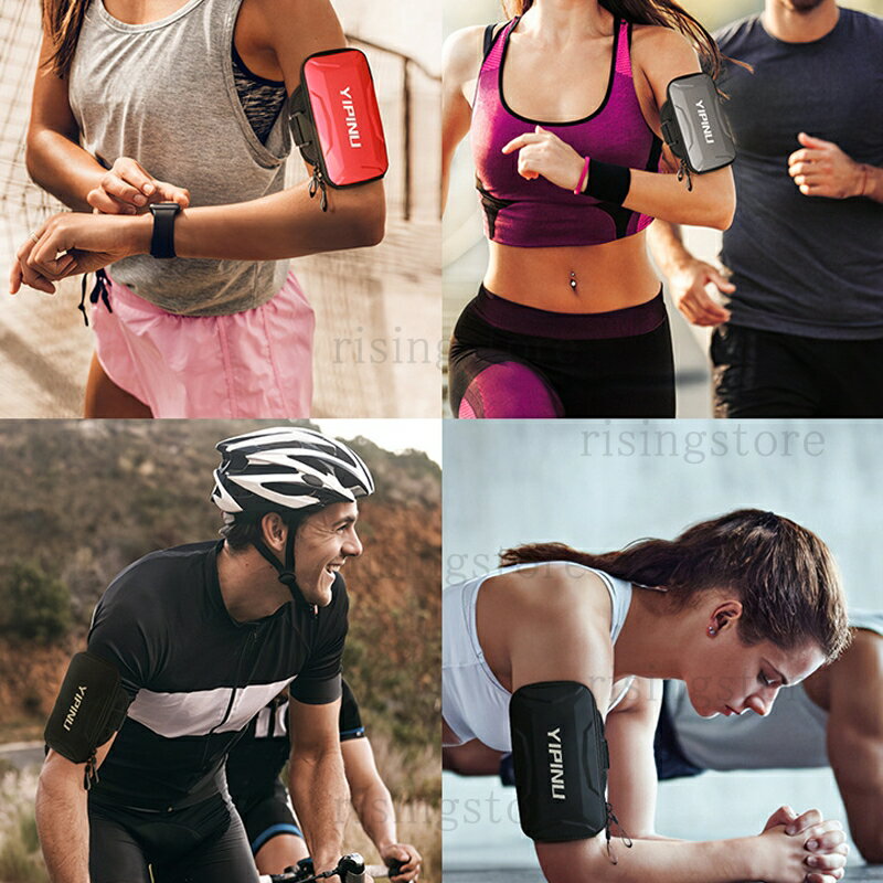 【2個目半額】アームポーチ ランニング レディース メンズ 小型 おしゃれ アームバンド 5.0-6.8インチ スマホ 小物入れ スマホケース 男女兼用 撥水加工 大容量 ブラック グレー カジュアル アームケース 釣り カメラ ハイキング 登山 ジョギング 仕事用 小さめ アームバッグ