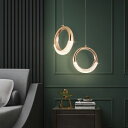 LED ペンダントライト おしゃれ 北欧 アクリル 円形 指輪型 丸枠 ゴールド 天井照明器具 吹き抜け 玄関 ダイニング キッチン リビング ベッドルーム用 ...