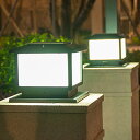 門柱灯 ソーラーライト LED 明暗センサー 自動点灯/消灯 充電式 屋外照明 北欧 おしゃれ 外灯 四角形 防雨型 表札灯 エントランス照明 柱上付け 門灯 ...