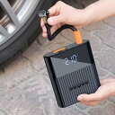 電動空気入れ コードレス 小型 USB充電式 自動車用 エアコンプレッサー ジャンプスターター 2way 車載 工具 LEDライト付 ワイヤレス 空気いれ 自転...