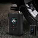 電動空気入れ コードレス USB充電式 自動車用 エアコンプレッサー 車載 工具 LEDライト付 小型 ワイヤレス 空気いれ 自転車 バイク オートバイ 自動車...