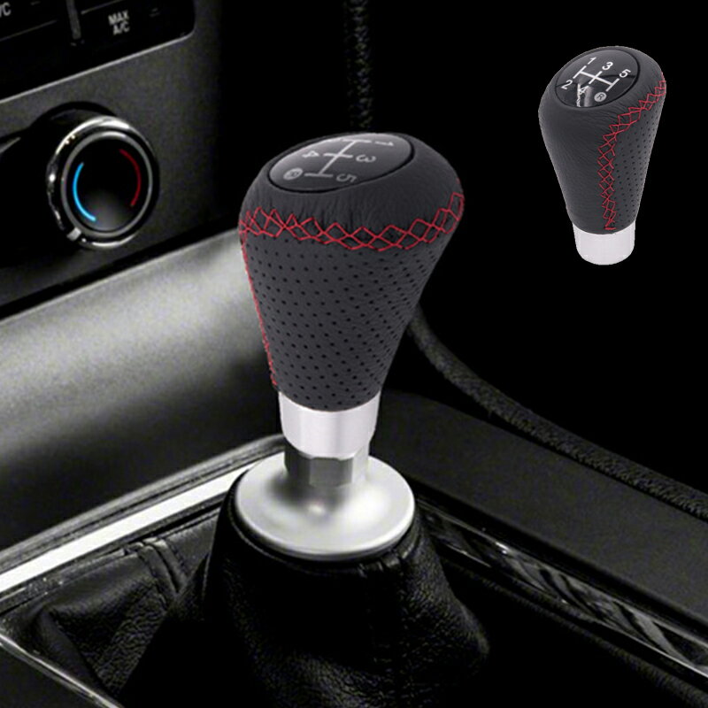 シフトノブ MT 5速 軽自動車 革 パンチングレザー 編み込み ロングタイプ シフトレバー 交換型 自動車用 シフトレバー 交換自分で M8 M10 M12 ...