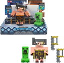マインクラフト レジェンドアクションフィギュア クリーパーVSピグリン ブルーザーセット