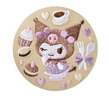 楽天スーパーSALE 10%OFF 3．クロミ サンリオキャラクターズ 刺繍缶バッジビスケット3(再販）のサムネイル