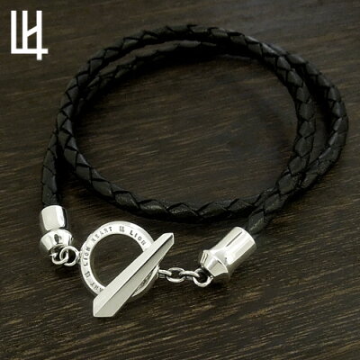 ライオンハート for Gift レザーブレスレット/フェザー 01BR0441SV LION HEART レザー シルバー ブレスレット メンズ ブランド プレゼント 父の日 誕生日 送料無料 あす楽