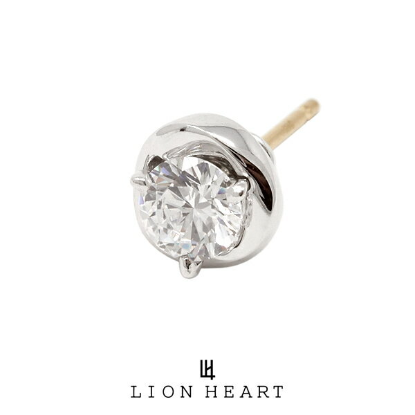 ライオンハート シルバーアクセサリー メンズ ライオンハート Petite Modern スタッドプチピアス【メビウス2】 クリア 01EA0311CL LION HEART 石 18Kポスト シルバー ピアス 1点売り 片耳用 キャッチ メンズピアス ブランド プレゼント 誕生日