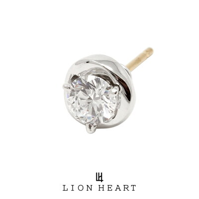 ライオンハート Petite Modern スタッドプチピアス【メビウス2】 クリア 01EA0311CL LION HEART 石 18Kポスト プチモダン シルバー ピアス 1点売り 片耳用 キャッチ メンズピアス ブランド プレゼント 父の日 誕生日