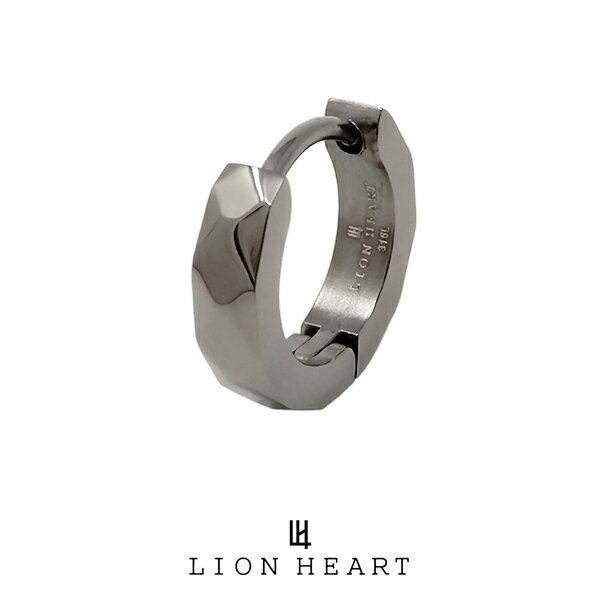 ライオンハート LH-1 Monotone フープピアス ブラック 03EA0015BK LION HEART ステンレスピアス 1点売り 片耳用 メンズ [LH]