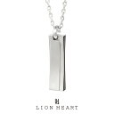 ライオンハート ライオンハート LH-1 カーブドプレートネックレス ブラック 03NE0125BK LION HEART ステンレスネックレス (金属アレルギー対応) ペンダント チェーン メンズ ブランド プレゼント 誕生日 [ネコポス対応]