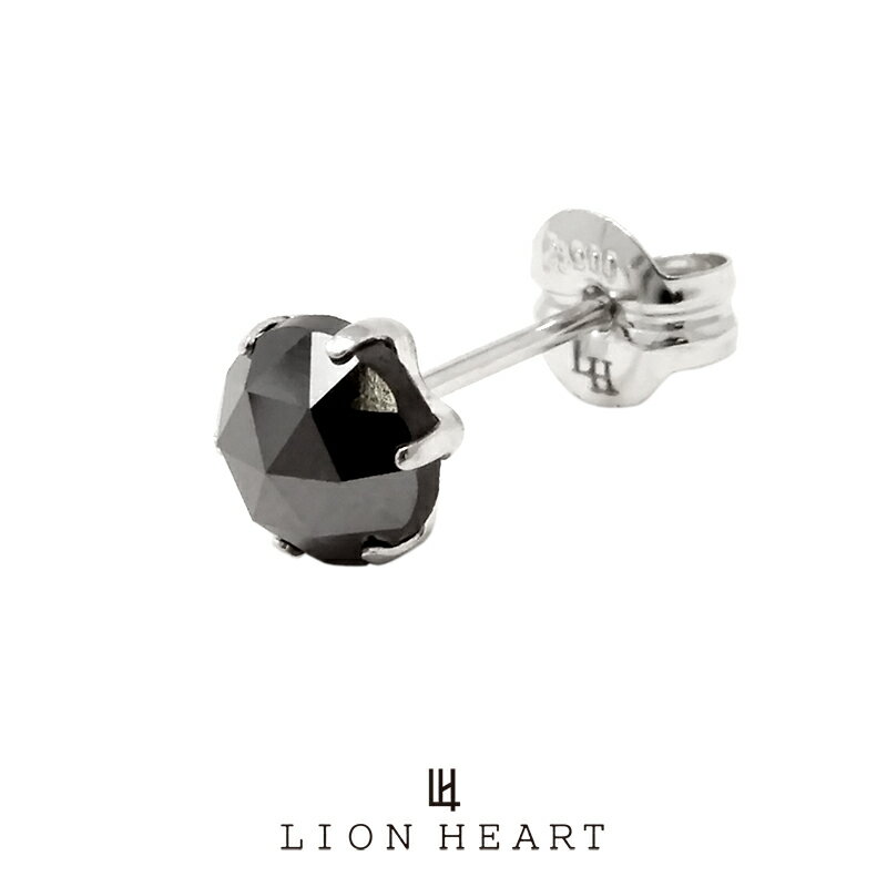 ライオンハート BASIC プラチナ ブラックダイヤモンドピアス Lサイズ(0.5ct) 01EA0164BK LION HEART 石 ピアス 1点売…