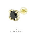 ライオンハート BASIC コマンダーストーンピアス K10ゴールド (ブラック) 01EA0183BK LION HEART ライオン ハート メンズ 男性 ...