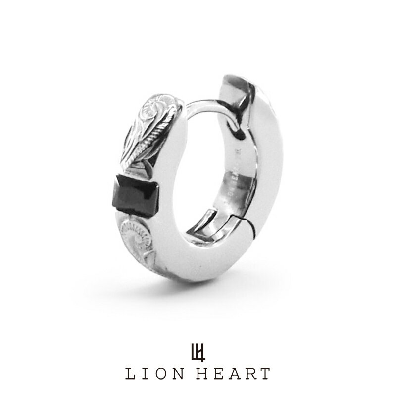 ライオンハート LH-1 ハワイアン フープ ピアス ストーン サージカルステンレス 03EA0255SV 金属アレルギー対応 LION HEART 1点売り ...
