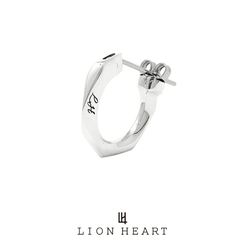 ライオンハート シルバーアクセサリー メンズ ライオンハート for Gift クロッシングピアス リトルクラグ シルバー925 1EA124A0SV LION HEART ステンレスポスト フープピアス 1点売り 片耳用 メンズピアス ブランド プレゼント 誕生日